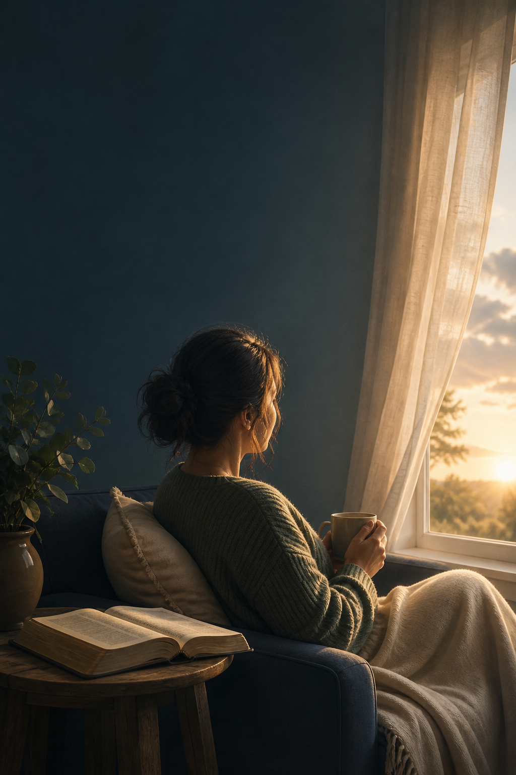 Portada de Cuando ya no puedes más: una persona descansa junto a una ventana al amanecer